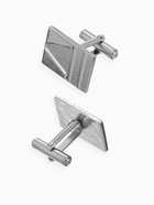 Набор мужской «Запонки + Зажим для галстука», резьба, цвет серебро - Фото 1