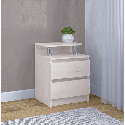 Тумба прикроватная «Клик Мебель. Зара», 450×400×600 мм, цвет крафт белый