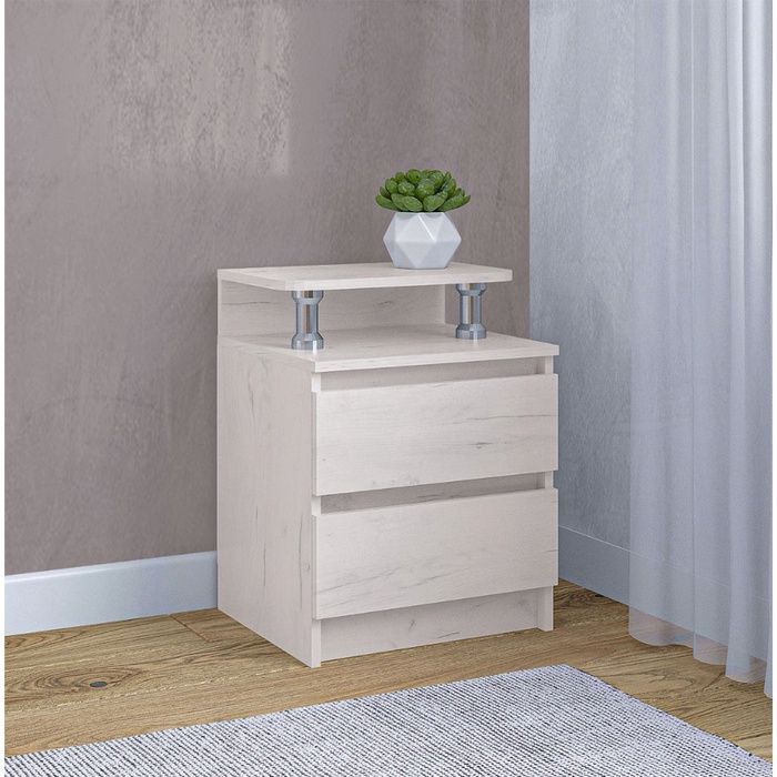 Тумба прикроватная «Клик Мебель. Зара», 450×400×600 мм, цвет крафт белый - Фото 1