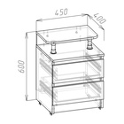 Тумба прикроватная «Клик Мебель. Зара», 450×400×600 мм, цвет крафт белый - Фото 2