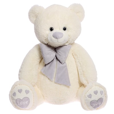 Мягкая игрушка «Медведь Пьер с бантом», цвет латте, 130 см