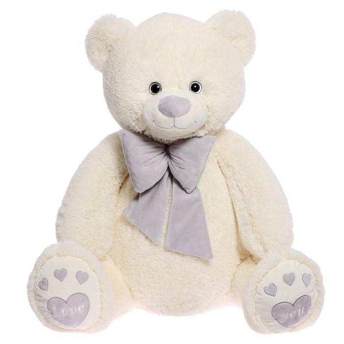 Мягкая игрушка «Медведь Пьер с бантом», цвет латте, 130 см - Фото 1