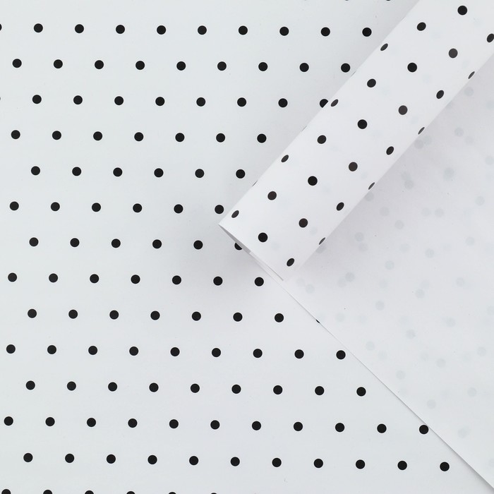Бумага упаковочная глянцевая «Горошек», 70 х 100 см - Фото 1