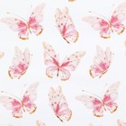 Бумага упаковочная глянцевая «Розовые бабочки», 70 х 100 см - Фото 3