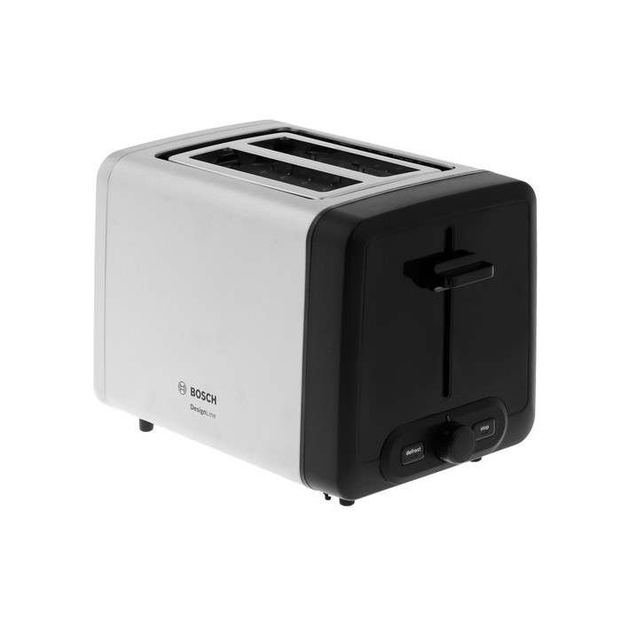 Тостер Bosch TAT4P420, 970 Вт, 6 режимов прожарки, 2 тоста, серебристо-чёрный - Фото 1