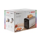 Тостер Bosch TAT4P420, 970 Вт, 6 режимов прожарки, 2 тоста, серебристо-чёрный - фото 9076315
