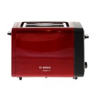 Тостер Bosch TAT4P424, 970 Вт, 6 режимов прожарки, 2 тоста, красно-чёрный - фото 9076320