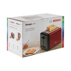 Тостер Bosch TAT4P424, 970 Вт, 6 режимов прожарки, 2 тоста, красно-чёрный - фото 9076325