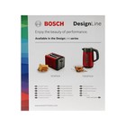 Тостер Bosch TAT4P424, 970 Вт, 6 режимов прожарки, 2 тоста, красно-чёрный - Фото 9