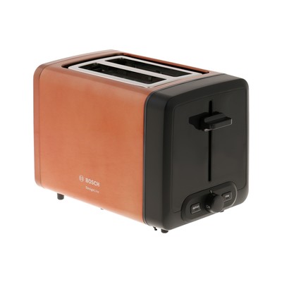 Тостер Bosch TAT4P429, 970 Вт, 6 режимов прожарки, 2 тоста, коричнево-чёрный