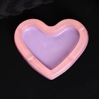 Пепельница "Сердце" прозрачная с фиолетовым, 140гр - Фото 2