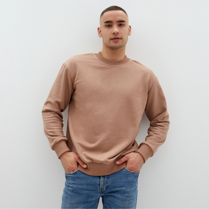 Джемпер мужской MINAKU: Basic line MAN, размер 56, бежевый - Фото 1