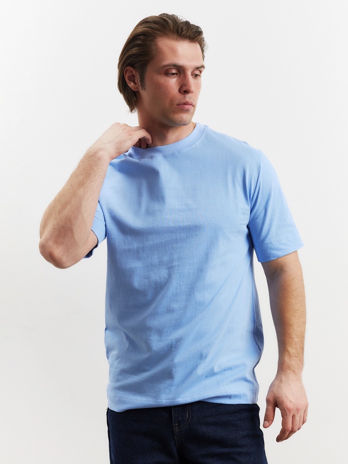 Футболка мужская MINAKU: Basic line MAN, размер 48, голубая