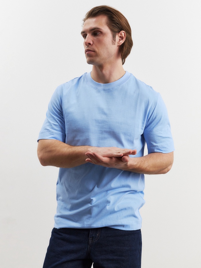 Футболка мужская MINAKU: Basic line MAN, размер 48, голубая - Фото 1