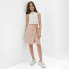 Юбка-шорты для девочки MINAKU, цвет пыльно-розовый, рост 122 см - фото 321089237