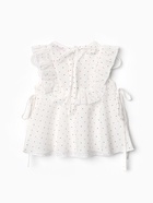 Блузка для девочки MINAKU: Cotton collection, белая, рост 122 см - Фото 11
