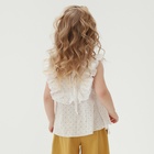 Блузка для девочки MINAKU, цвет белый, рост 122 см - Фото 6