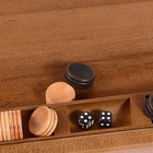 Нарды деревянные большие, резные "Мишки в лесу", доска из массива бука, патина, 50 х 58 см - фото 25622780