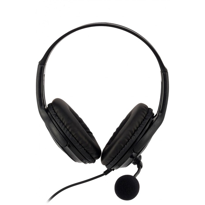 Наушники с микрофоном Оклик HS-M400 черный 1.8м накладные оголовье (1532019) - Фото 1