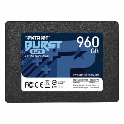 Накопитель SSD Patriot SATA III 960GB PBE960GS25SSDR Burst Elite 2.5"