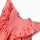 Боди с рюшей Крошка Я Linen , р. 68-74, коралловый - Фото 2