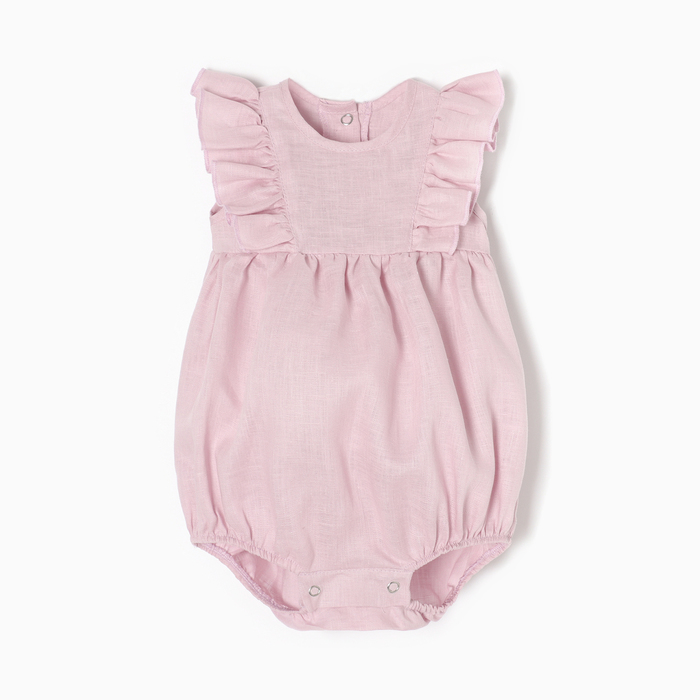 Боди с рюшей «Крошка Я» Linen, рост 62-68, сиреневое - Фото 1