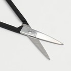 Ножницы маникюрные, узкие, прямые, с прорезиненными ручками, 9 см, цвет серебристый/чёрный - Фото 2
