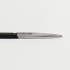 Ножницы маникюрные, узкие, прямые, с прорезиненными ручками, 9 см, цвет серебристый/чёрный - Фото 3