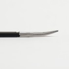 Ножницы маникюрные, узкие, загнутые, с прорезиненными ручками, 9 см, цвет серебристый/чёрный - Фото 3