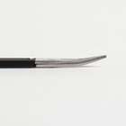 Ножницы маникюрные, узкие, загнутые, с прорезиненными ручками, 9 см, чёрные - Фото 5