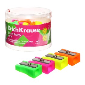 Точилка 1 отверстие ErichKrause "EasySharp" Neon, пластиковая, МИКС 10343488