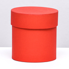 Шляпная коробка красный, 10 х 10 см - фото 321117371