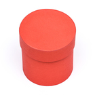 Шляпная коробка красный, 10 х 10 см - фото 23728118