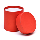 Шляпная коробка красный, 10 х 10 см - фото 23728119