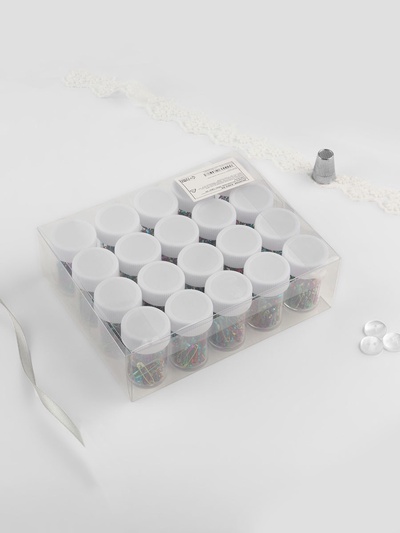 Булавки английские, 22 мм, 50 шт., разноцветные