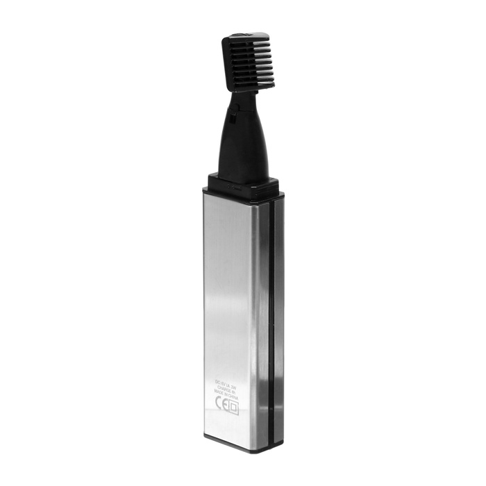 Триммер для волос LuazON LTRI-17, для усов/носа/бороды, 4 насадки, АКБ, серебристый