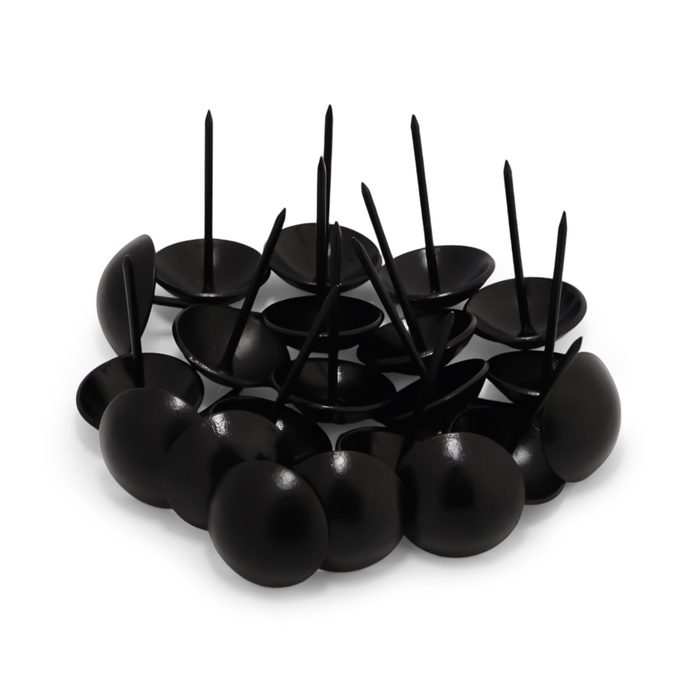 Гвозди ТУНДРА, декоративные, обивочные, 25×39 мм, черный, 100 шт.