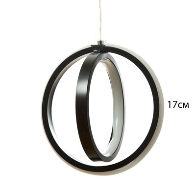 Бра «Ронда» LED 20 Вт 6000К черный 17×77 см