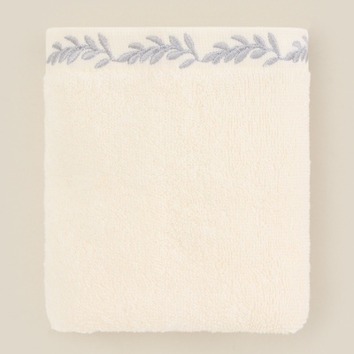 Полотенце махровое SL HOME: Floral «Айвори» 50×90 см, хлопок 100%, бежевое