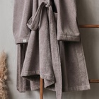 Халат махровый мужской SL HOME: Basic «Софт Мист», размер L, хлопок 100%, серый - Фото 10