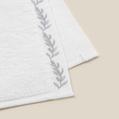 Полотенце махровое SL HOME: Floral «Блан де Блан», 90×150 см, хлопок 100%, белое