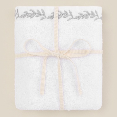 Полотенце махровое SL HOME: Floral «Блан де Блан», 90×150 см, хлопок 100%, белое