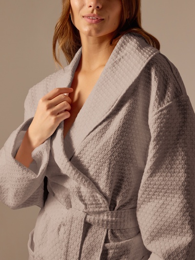 Халат вафельный женский SL HOME: Waffle "Саббиа", размер M, 100% хлопок, 320 г/м2