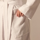 Халат вафельный женский SL HOME: Waffle «Блан де Блан», размер 46-48, белый - Фото 5