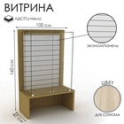 Витрина закрытая с экономпанелью, 100×47×160, ЛДСП, стекло, цвет дуб сонома - фото 68933933