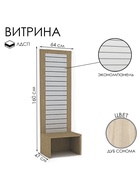 Витрина открытая с экономпанелью, 640×470×1600, ЛДСП, цвет дуб сонома - Фото 2