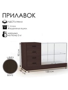 Прилавок с местом под кассу слева «Классик 2», 1350×480×900, ЛДСП, стекло, цвет венге 10354397