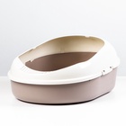 Лоток для кошек с бортом без сетки «Космо» 51.9×37.8×21.3 см, коричневый - Фото 3