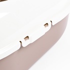 Лоток для кошек с бортом без сетки «Космо» 51.9×37.8×21.3 см, коричневый - Фото 5