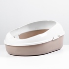 Лоток для кошек с сеткой и бортом «Космо» 51.9×37.8×21.3 см, коричневый - Фото 3